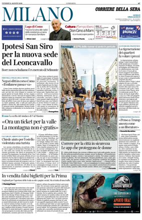 Cover of Corriere della Sera (Milano)