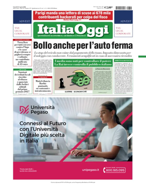 Cover of ItaliaOggi