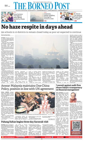 Cover of The Borneo Post (Sarawak)