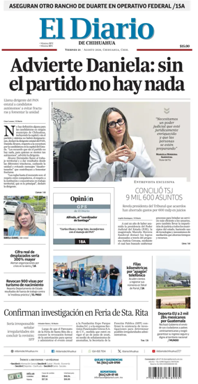 Cover of El Diario de Chihuahua