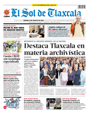 Cover of El Sol de Tlaxcala
