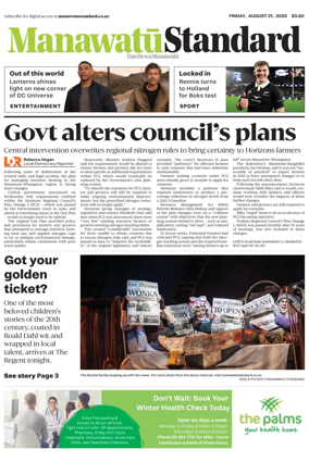 Cover of Manawatu Standard