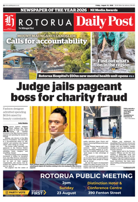 Cover of Rotorua Daily Post