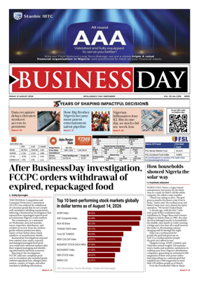 Cover of Business Day (Nigeria)