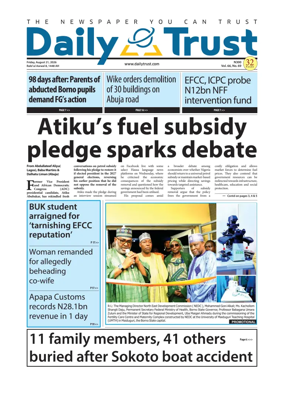 Cover of Daily Trust