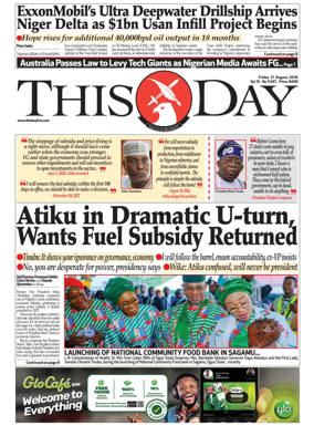 Cover of THISDAY