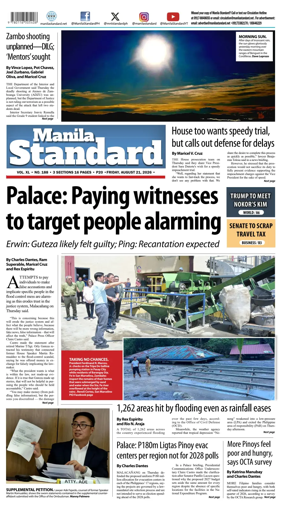 Cover of Manila Standard