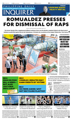 Cover of Philippine Daily Inquirer