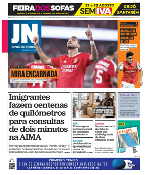 Cover of Jornal de Noticias