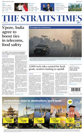 Cover of The Straits Times