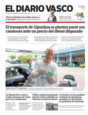 Cover of Diario Vasco (Oarsoaldea)