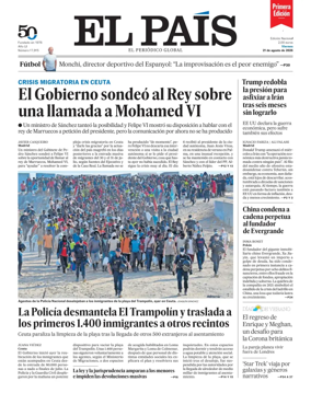 Cover of EL PAIS primera edicion
