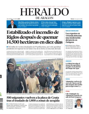 Cover of Heraldo de Aragon