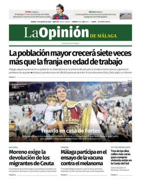 Cover of La Opinion de Malaga