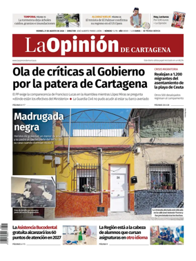 Cover of La Opinion de Murcia (Cartagena)