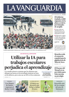 Cover of La Vanguardia