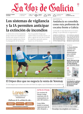 Cover of La Voz de Galicia (A Coruna)