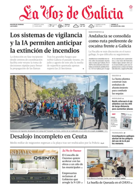 Cover of La Voz de Galicia (Ourense)