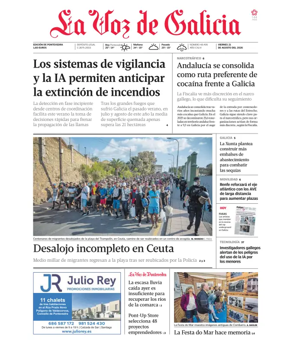 Cover of La Voz de Galicia (Pontevedra)