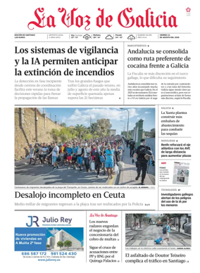Cover of La Voz de Galicia (Santiago)