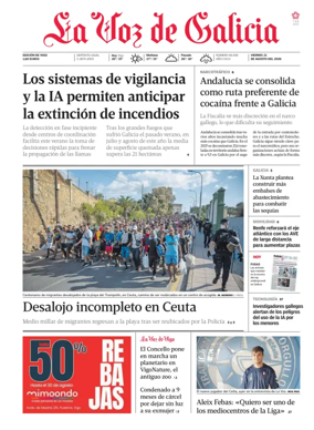 Cover of La Voz de Galicia (Vigo)