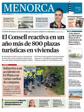 Cover of Menorca Diario Insular
