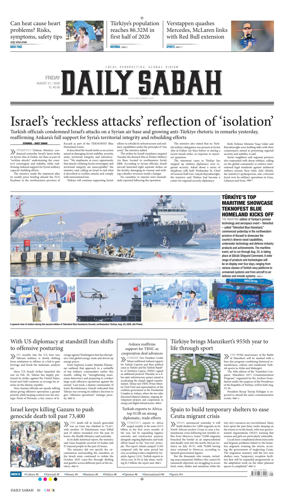 Cover of Daily Sabah (Turkey)