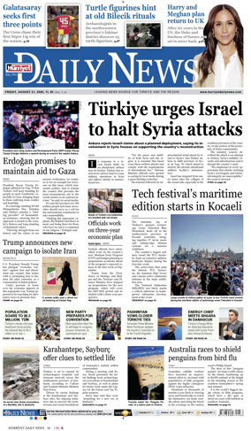 Cover of Hurriyet Daily News & Economic Review