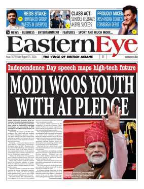 Cover of Eastern Eye (UK)