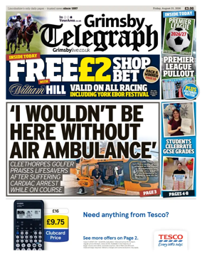 Cover of Grimsby Telegraph