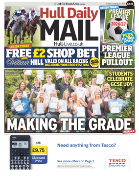 Cover of Hull Daily Mail