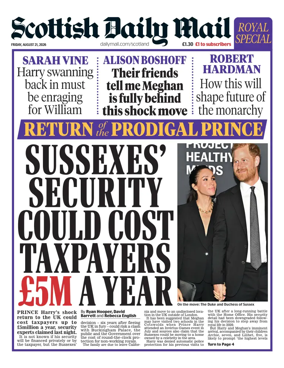 Cover of Scottish Daily Mail