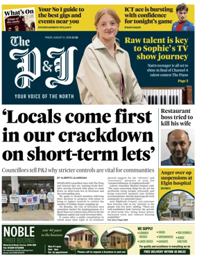 Cover of The Press and Journal (Inverness Highlands and Islands)