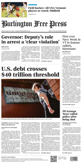 Cover of Burlington Free Press