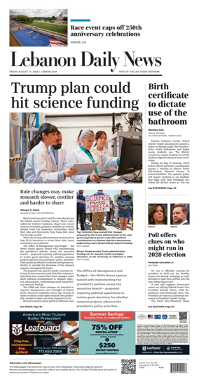 Cover of Lebanon Daily News