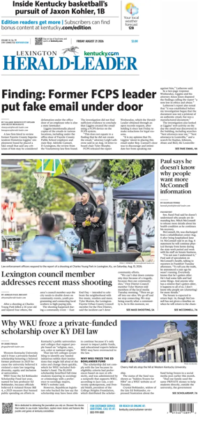 Cover of Lexington Herald-Leader