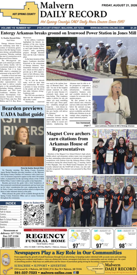 Cover of Malvern Daily Record