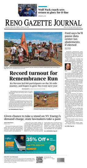 Cover of Reno Gazette Journal