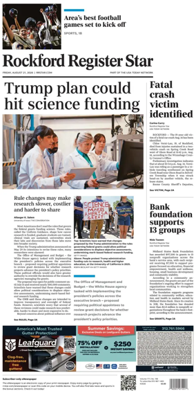 Cover of Rockford Register Star