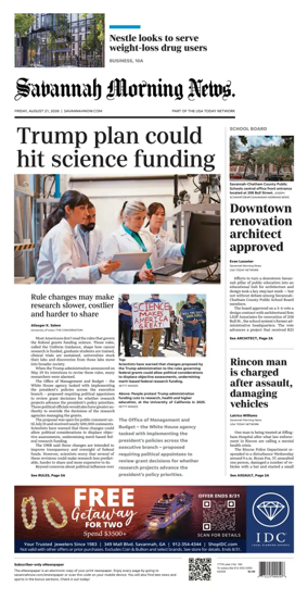 Cover of Savannah Morning News