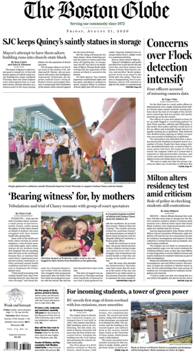 Cover of The Boston Globe