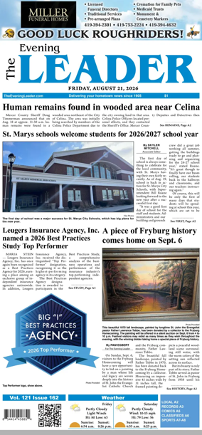Cover of The Evening Leader