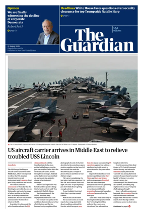 Cover of The Guardian (USA)