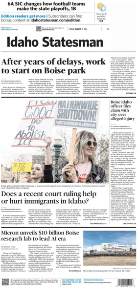 Cover of The Idaho Statesman