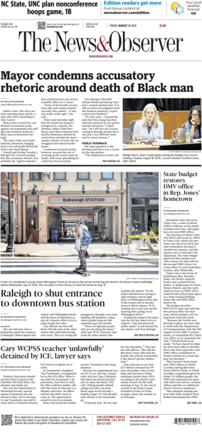 Cover of The News & Observer