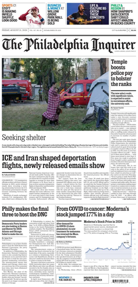 Cover of The Philadelphia Inquirer (South Jersey edition)