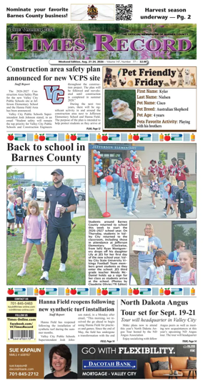 Cover of Valley City Times-Record