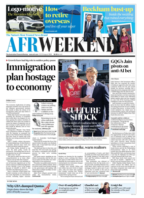 Cover of The Australian Financial Review