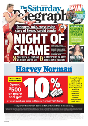 Cover of The Daily Telegraph (Sydney)