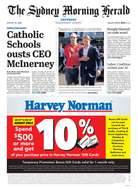 Cover of The Sydney Morning Herald